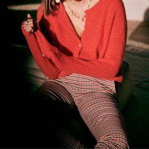 Clara trousers in blue and red tiles